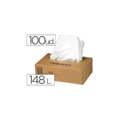 Bolsa de residuos fellowes para destructora de documentos. Caja 50 unidades. Para ps220 220c/320/320cc.