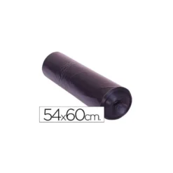 Bolsa basura negra 54x60cm galga 100 rollo 25 unidades