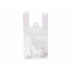 BOLSA CAMISETA RECICLADA 70% BLANCA 50 MC 35X50 CM APTA LEGISLACION DE BOLSAS 2021