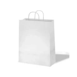 BOLSA KRAFT BASIKA CELULOSA BLANCO 90 GR ASA RETORCIDA TAMAÑO