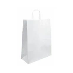 BOLSA KRAFT BASIKA CELULOSA BLANCO 90 GR ASA RETORCIDA TAMAÑO