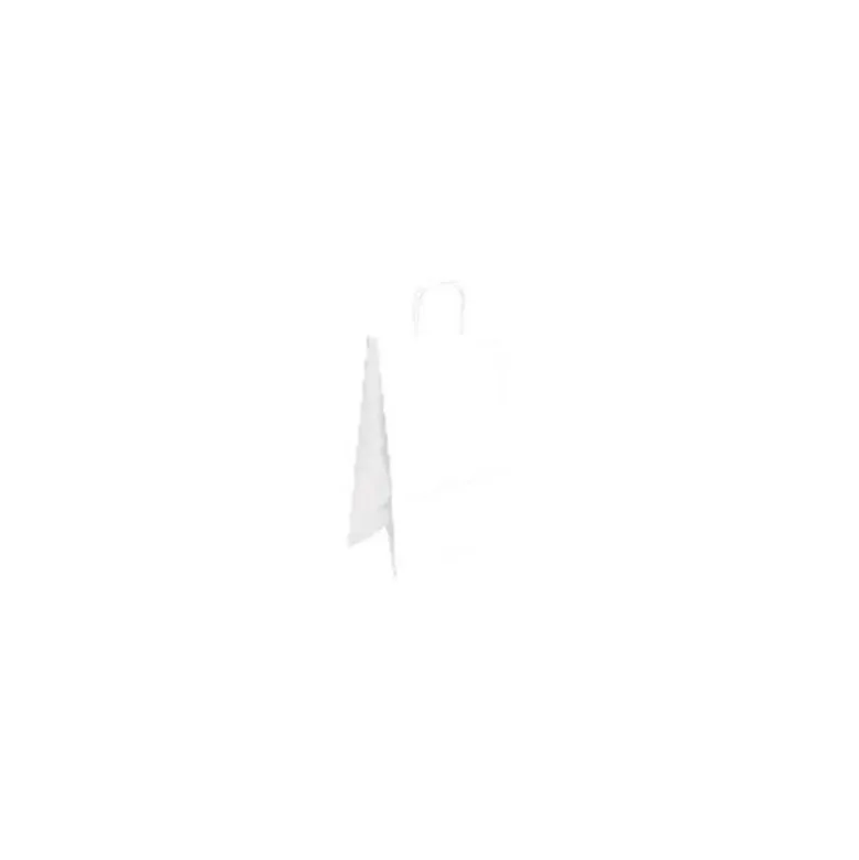 BOLSA KRAFT BASIKA CELULOSA BLANCO 90 GR ASA RETORCIDA TAMAÑO "L" 320X140X400 MM