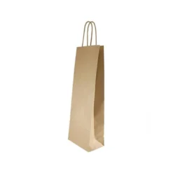 BOLSA KRAFT BASIKA NATURAL RECICLADO 90 GR ASA RETORCIDA TAMAÑO