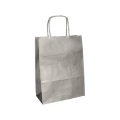 Bolsa Kraft Q-Connect Plata Asa retorcida de 270x120x360 mm