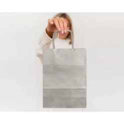 Bolsa Kraft Q-Connect Plata Asa retorcida de 270x120x360 mm