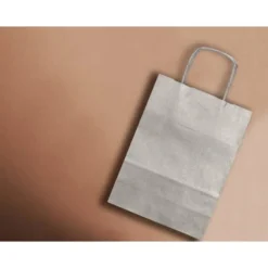 Bolsa Kraft Q-Connect Plata Asa retorcida de 270x120x360 mm