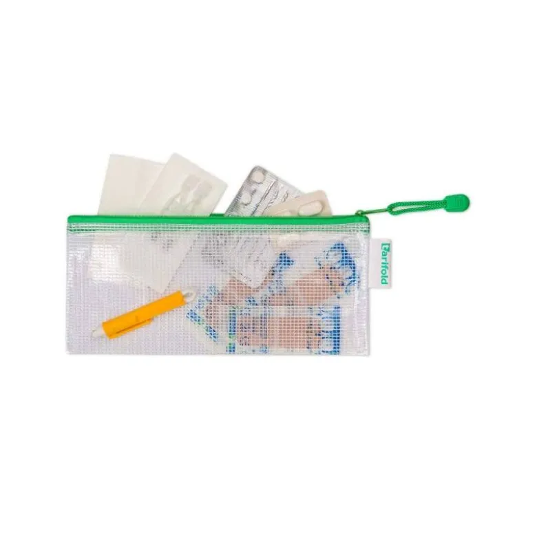 Bolsa multiusos 250x115 mm Tarifold plastico impermeable y ultrarresistente correa Verde