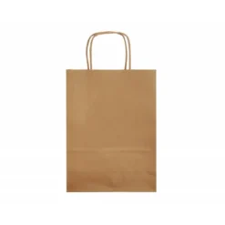 BOLSA PAPEL Q-CONNECT CELULOSA NATURAL LISO L CON ASA RETORCIDA 320X400X14 MM