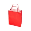 BOLSA PAPEL Q-CONNECT CELULOSA ROJO L CON ASA RETORCIDA 320X400X14 MM
