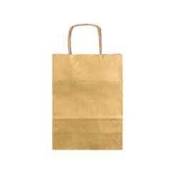 BOLSA PAPEL Q-CONNECT KRAFT ORO XS CON ASA RETORCIDA 180X240X80 MM