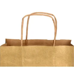 BOLSA PAPEL Q-CONNECT KRAFT ORO XS CON ASA RETORCIDA 180X240X80 MM