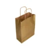 BOLSA PAPEL Q-CONNECT KRAFT ORO L CON ASA RETORCIDA 320X400X14 MM