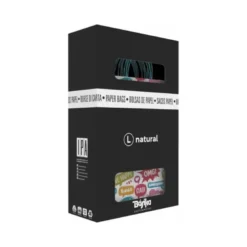 BOLSA PARA REGALO BASIKA PAPEL ESTUCADO 160 GR TODO AÑO CON ASA RETORCIDA TAMAÑO S 24+10X32 CM