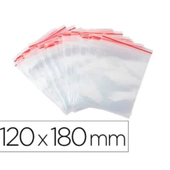 BOLSA PLASTICO AUTOCIERRE Q-CONNECT 120X180 MM PAQUETE DE 100 UNIDADES