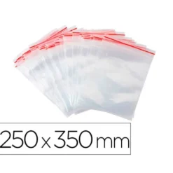 BOLSA PLASTICO AUTOCIERRE Q-CONNECT 250X350 MM PAQUETE DE 100 UNIDADES