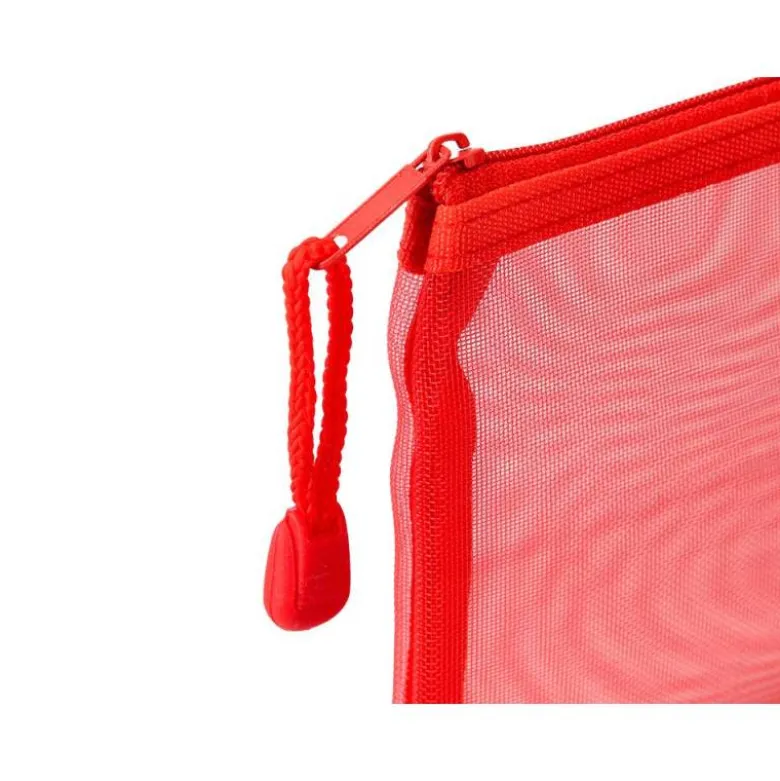 BOLSA ZIPPER BAG LIDERPAPEL POLIESTER TRANSPIRABLE MULTIUSOS TICKET 230X115 MM ROJO