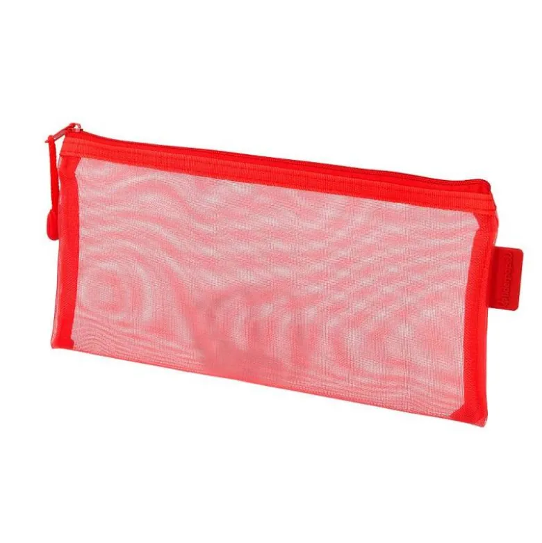 BOLSA ZIPPER BAG LIDERPAPEL POLIESTER TRANSPIRABLE MULTIUSOS TICKET 230X115 MM ROJO