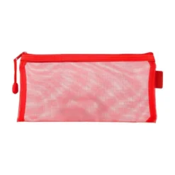 BOLSA ZIPPER BAG LIDERPAPEL POLIESTER TRANSPIRABLE MULTIUSOS TICKET 230X115 MM ROJO