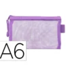 BOLSA ZIPPER BAG LIDERPAPEL POLIESTER TRANSPIRABLE MULTIUSOS DIN A6 MORADO PASTEL