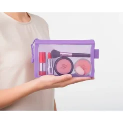 BOLSA ZIPPER BAG LIDERPAPEL POLIESTER TRANSPIRABLE MULTIUSOS DIN A6 MORADO PASTEL