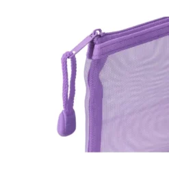 BOLSA ZIPPER BAG LIDERPAPEL POLIESTER TRANSPIRABLE MULTIUSOS DIN A6 MORADO PASTEL
