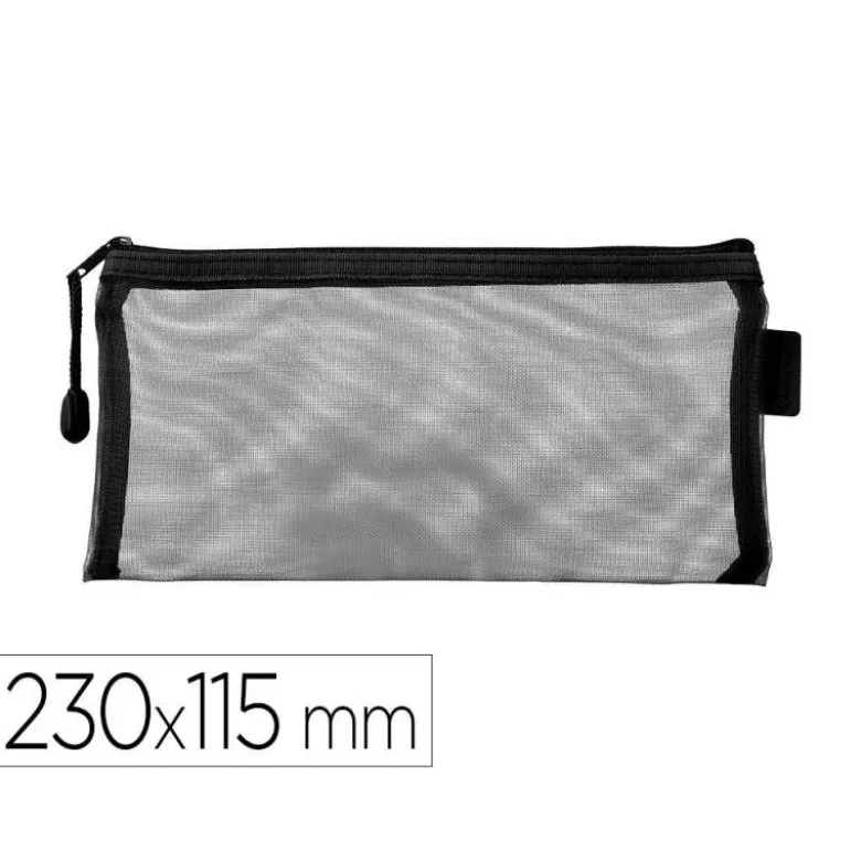 BOLSA ZIPPER BAG LIDERPAPEL POLIESTER TRANSPIRABLE MULTIUSOS TICKET 230X115 MM NEGRO