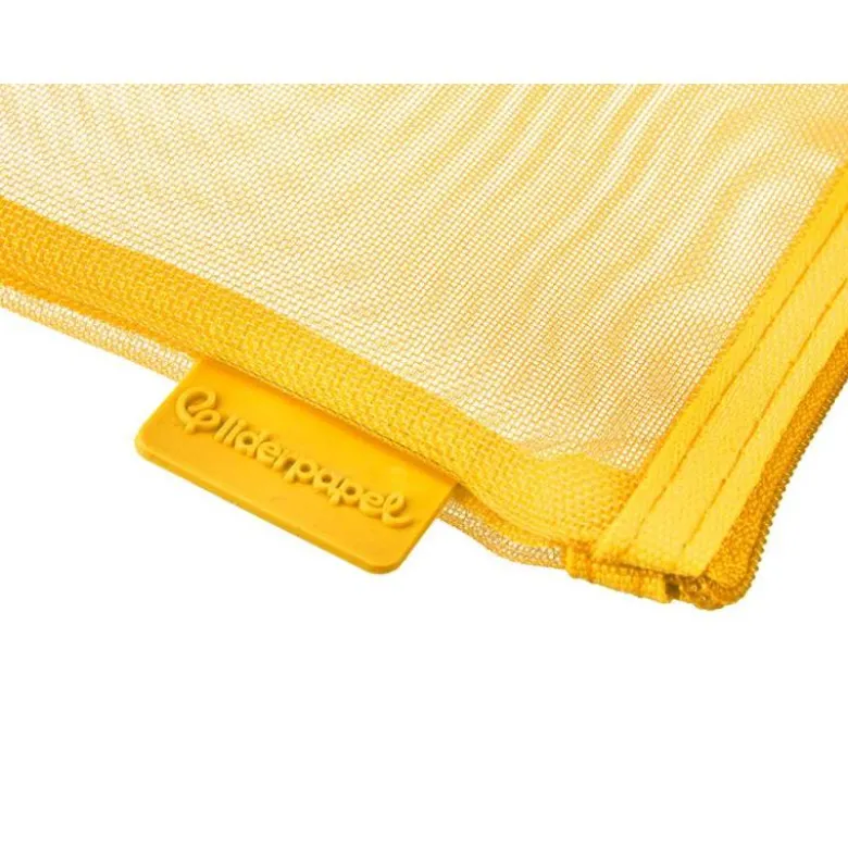 BOLSA ZIPPER BAG LIDERPAPEL POLIESTER TRANSPIRABLE MULTIUSOS DIN A5 AMARILLO