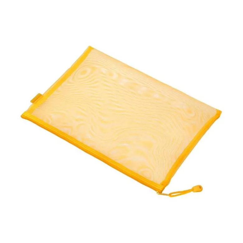 BOLSA ZIPPER BAG LIDERPAPEL POLIESTER TRANSPIRABLE MULTIUSOS DIN A5 AMARILLO