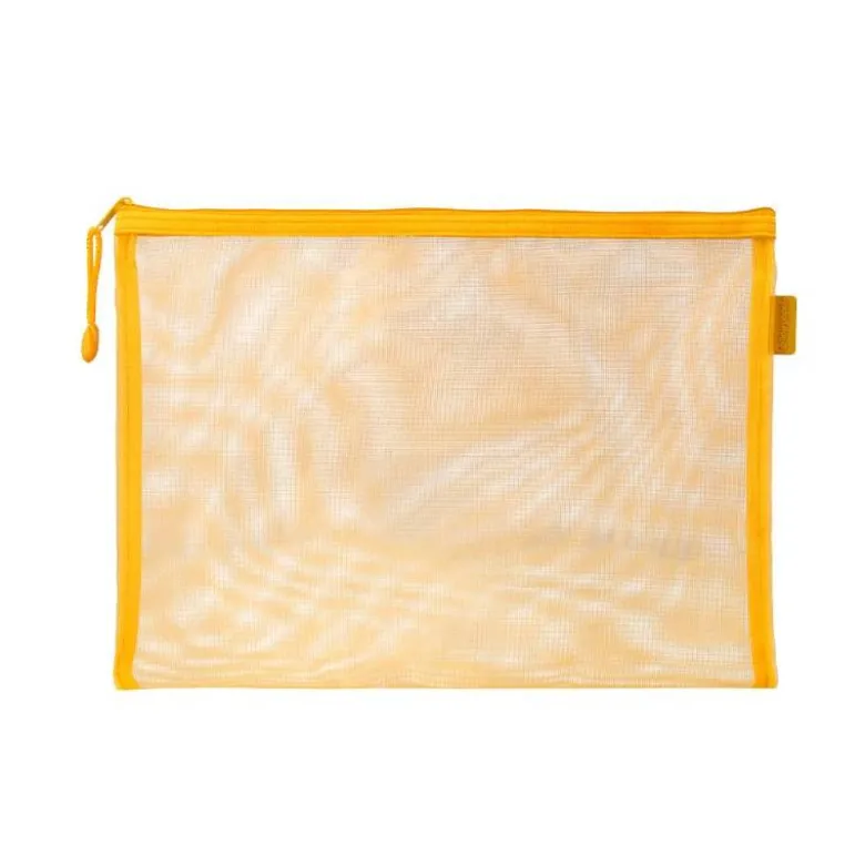 BOLSA ZIPPER BAG LIDERPAPEL POLIESTER TRANSPIRABLE MULTIUSOS DIN A5 AMARILLO