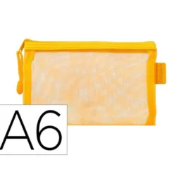 BOLSA ZIPPER BAG LIDERPAPEL POLIESTER TRANSPIRABLE MULTIUSOS DIN A6 AMARILLO
