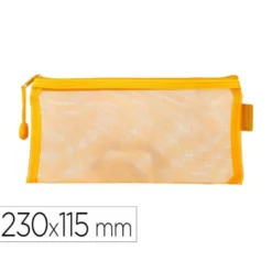 BOLSA ZIPPER BAG LIDERPAPEL POLIESTER TRANSPIRABLE MULTIUSOS TICKET 230X115 MM AMARILLO