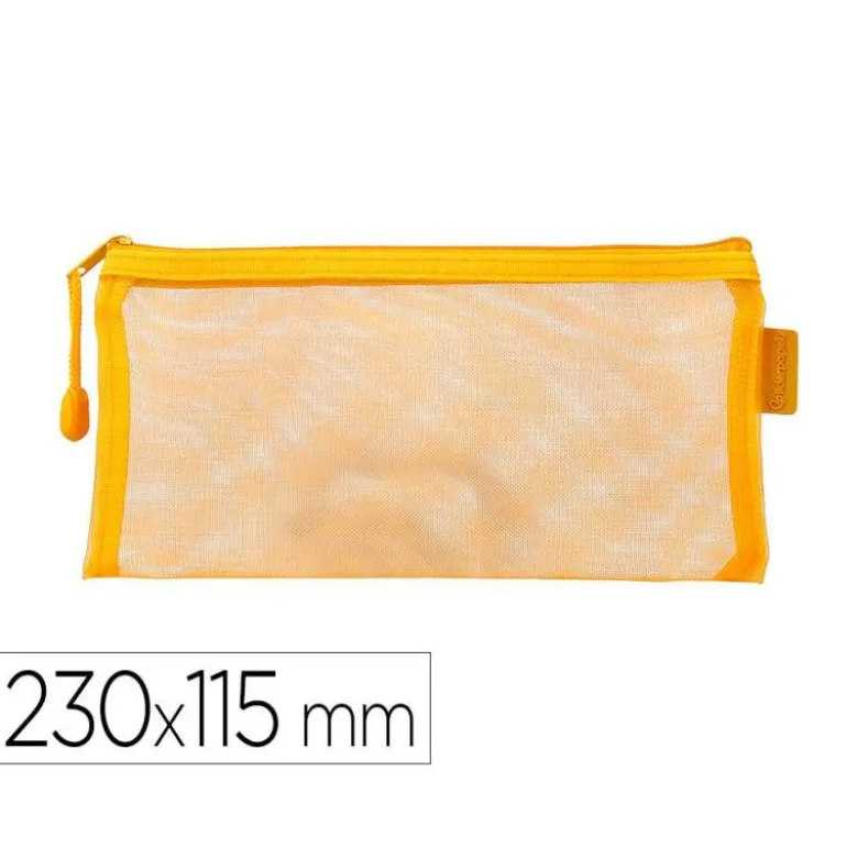 BOLSA ZIPPER BAG LIDERPAPEL POLIESTER TRANSPIRABLE MULTIUSOS TICKET 230X115 MM AMARILLO