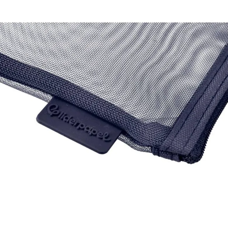 BOLSA ZIPPER BAG LIDERPAPEL POLIESTER TRANSPIRABLE MULTIUSOS DIN A4 AZUL MARINO