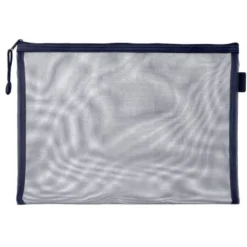 BOLSA ZIPPER BAG LIDERPAPEL POLIESTER TRANSPIRABLE MULTIUSOS DIN A4 AZUL MARINO