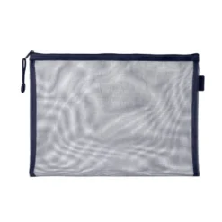 BOLSA ZIPPER BAG LIDERPAPEL POLIESTER TRANSPIRABLE MULTIUSOS DIN A5 AZUL MARINO