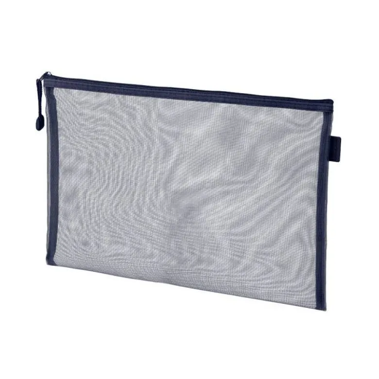 BOLSA ZIPPER BAG LIDERPAPEL POLIESTER TRANSPIRABLE MULTIUSOS DIN A5 AZUL MARINO