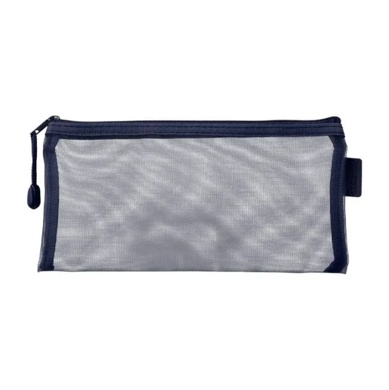 BOLSA ZIPPER BAG LIDERPAPEL POLIESTER TRANSPIRABLE MULTIUSOS TICKET 230X115 MM AZUL MARINO