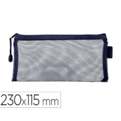 BOLSA ZIPPER BAG LIDERPAPEL POLIESTER TRANSPIRABLE MULTIUSOS TICKET 230X115 MM AZUL MARINO