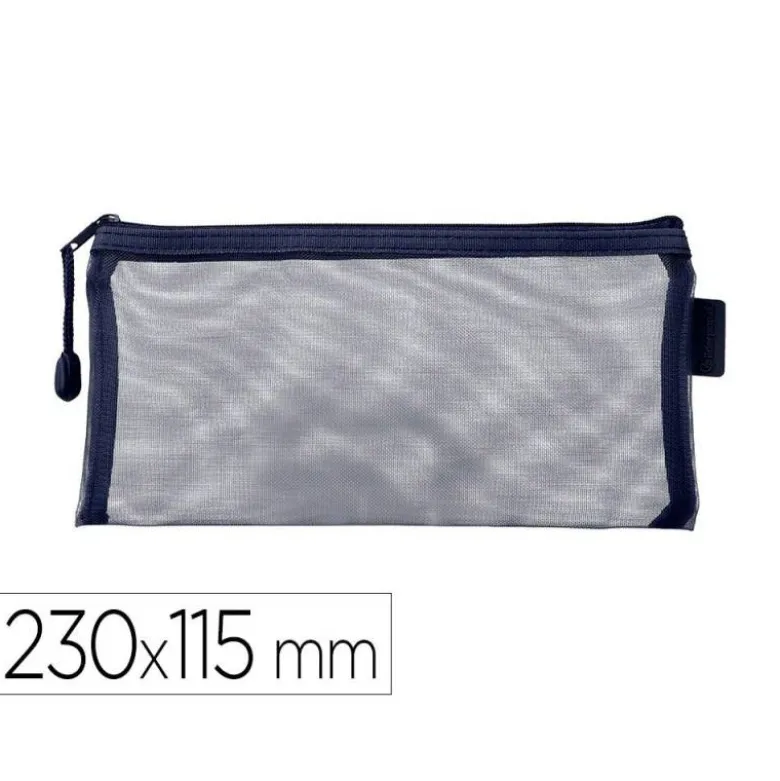 BOLSA ZIPPER BAG LIDERPAPEL POLIESTER TRANSPIRABLE MULTIUSOS TICKET 230X115 MM AZUL MARINO