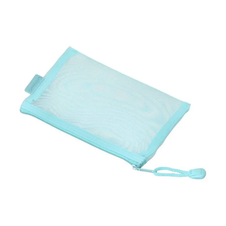 BOLSA ZIPPER BAG LIDERPAPEL POLIESTER TRANSPIRABLE MULTIUSOS DIN A6 AZUL PASTEL