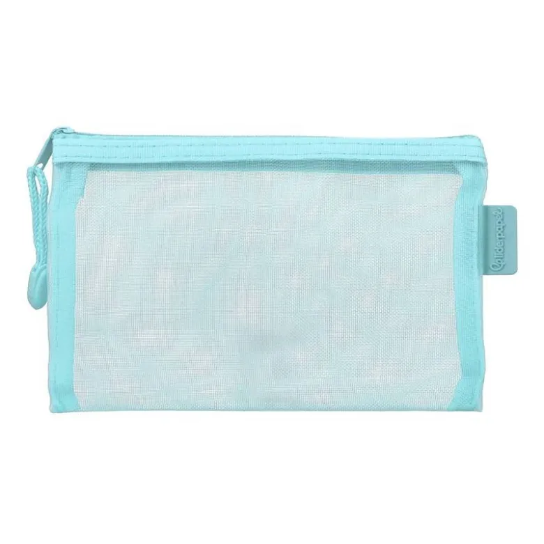 BOLSA ZIPPER BAG LIDERPAPEL POLIESTER TRANSPIRABLE MULTIUSOS DIN A6 AZUL PASTEL