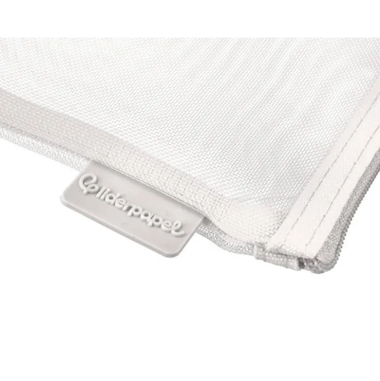 BOLSA ZIPPER BAG LIDERPAPEL POLIESTER TRANSPIRABLE MULTIUSOS DIN A4 BLANCO