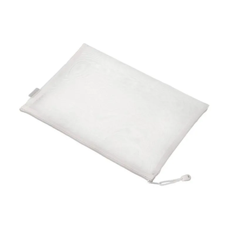 BOLSA ZIPPER BAG LIDERPAPEL POLIESTER TRANSPIRABLE MULTIUSOS DIN A5 BLANCO