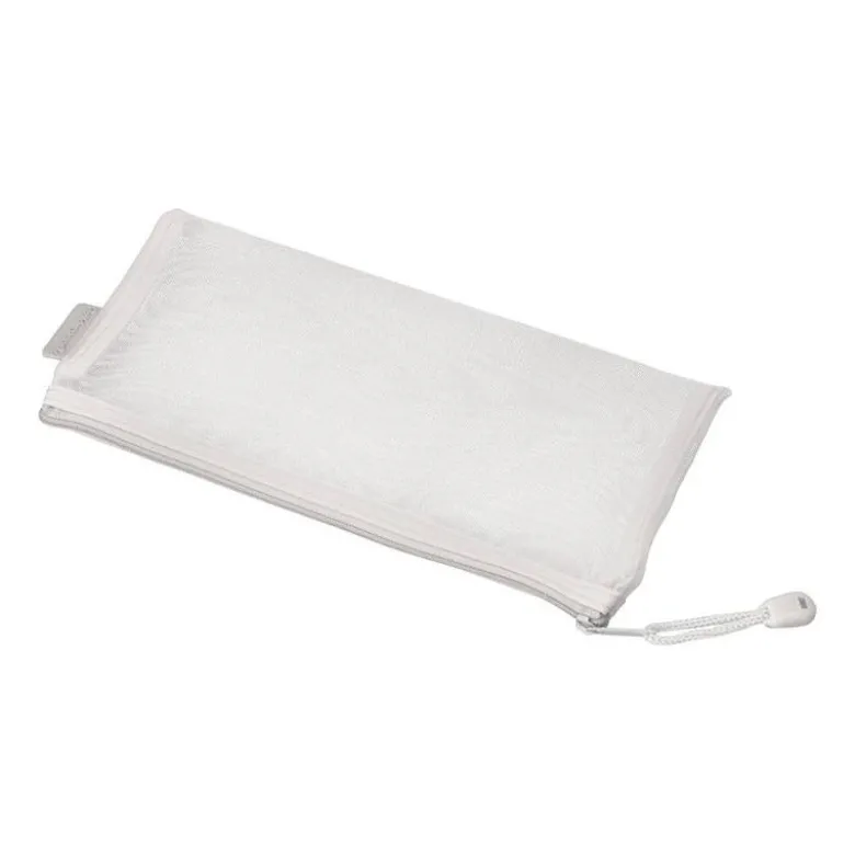 BOLSA ZIPPER BAG LIDERPAPEL POLIESTER TRANSPIRABLE MULTIUSOS TICKET 230X115 MM BLANCO