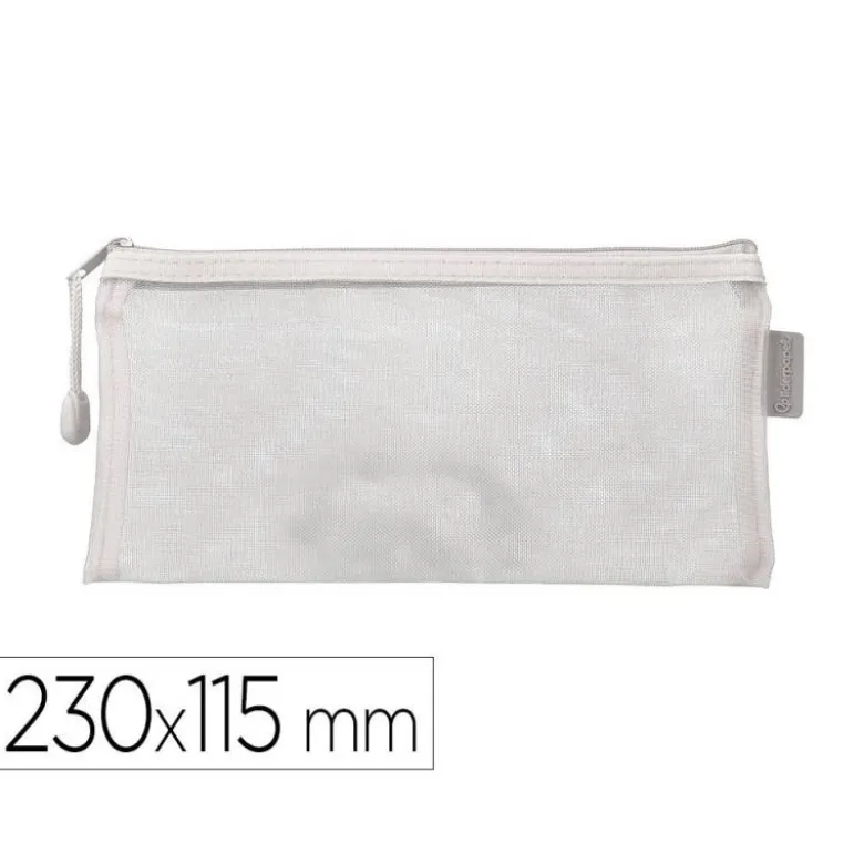 BOLSA ZIPPER BAG LIDERPAPEL POLIESTER TRANSPIRABLE MULTIUSOS TICKET 230X115 MM BLANCO