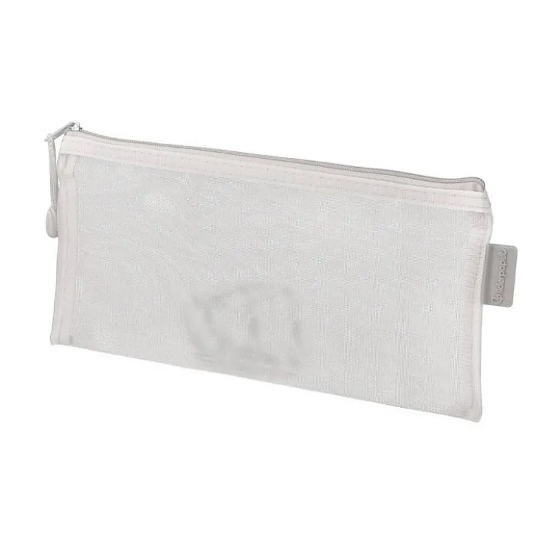 BOLSA ZIPPER BAG LIDERPAPEL POLIESTER TRANSPIRABLE MULTIUSOS TICKET 230X115 MM BLANCO