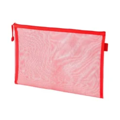 BOLSA ZIPPER BAG LIDERPAPEL POLIESTER TRANSPIRABLE MULTIUSOS DIN A5 ROJO
