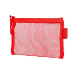 BOLSA ZIPPER BAG LIDERPAPEL POLIESTER TRANSPIRABLE MULTIUSOS DIN A6 ROJO