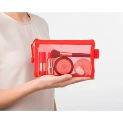 BOLSA ZIPPER BAG LIDERPAPEL POLIESTER TRANSPIRABLE MULTIUSOS DIN A6 ROJO
