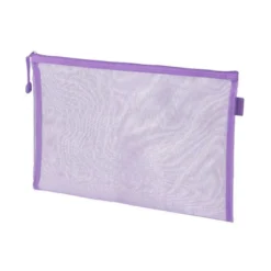 BOLSA ZIPPER BAG LIDERPAPEL POLIESTER TRANSPIRABLE MULTIUSOS DIN A5 MORADO PASTEL